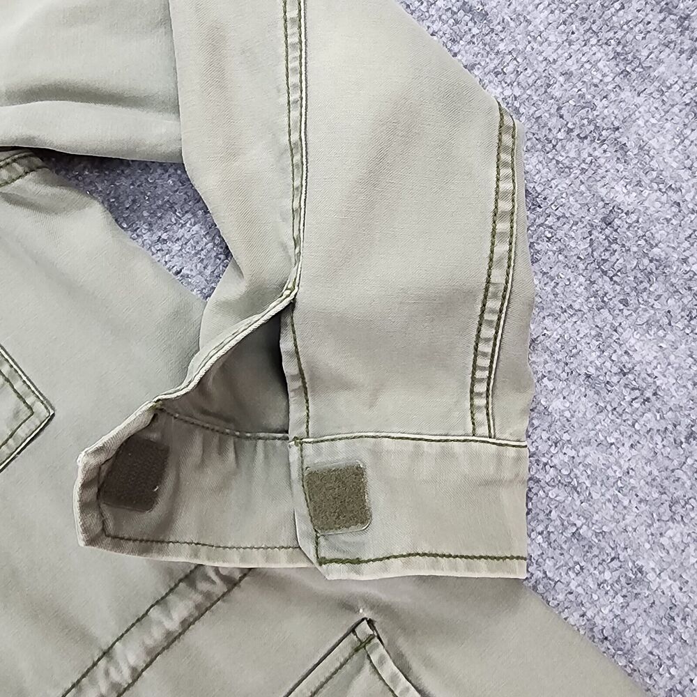 American Eagle Jacket Womens Medium Green Full Zip Button Up Military Chore Coat - Picture 12 of 16